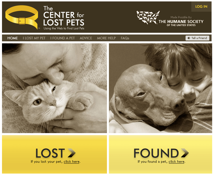 center lost pets